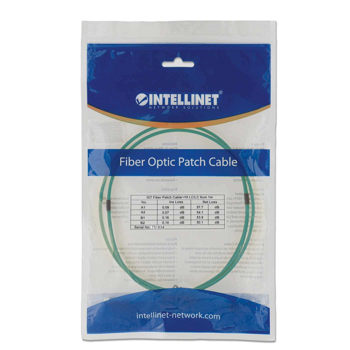 Cable de fibra óptica de 0.5 m LC a LC UPC, 2.0 mm, dúplex, OFNR, OM4 multimodo, Aqua Image 5