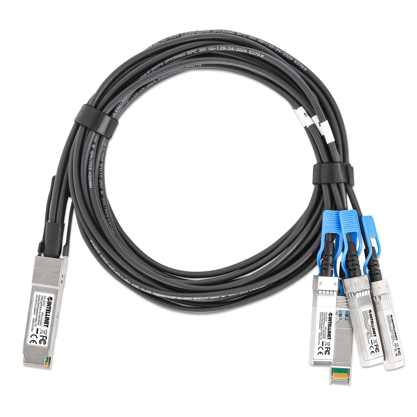 Cable de conexión DAC pasivo de 100 G QSFP28 a 4 x 25 G SFP28, 2 m, (7 ft) Image 5