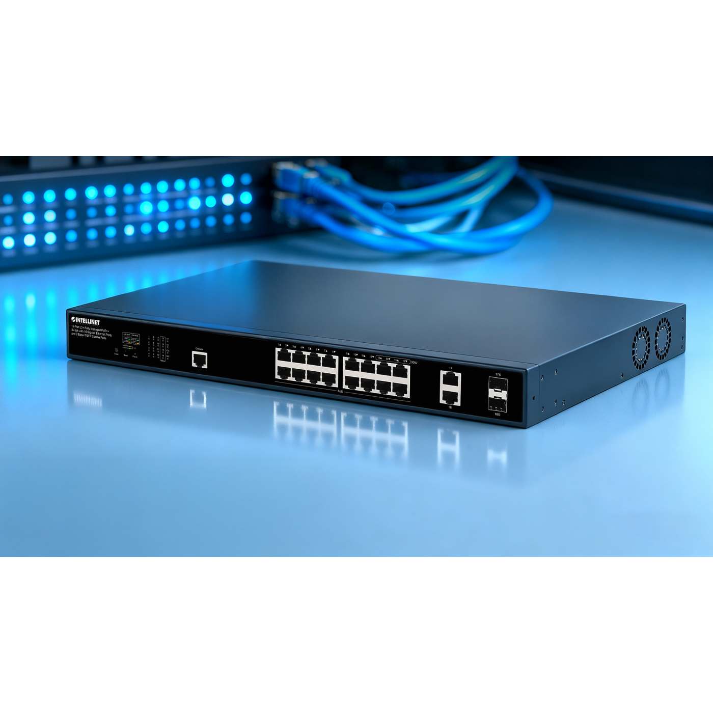 Switch PoE++ de 18 puertos L2+ totalmente gestionado con 16 puertos Gigabit Ethernet y 2 puertos combo Base-T/SFP Image 8
