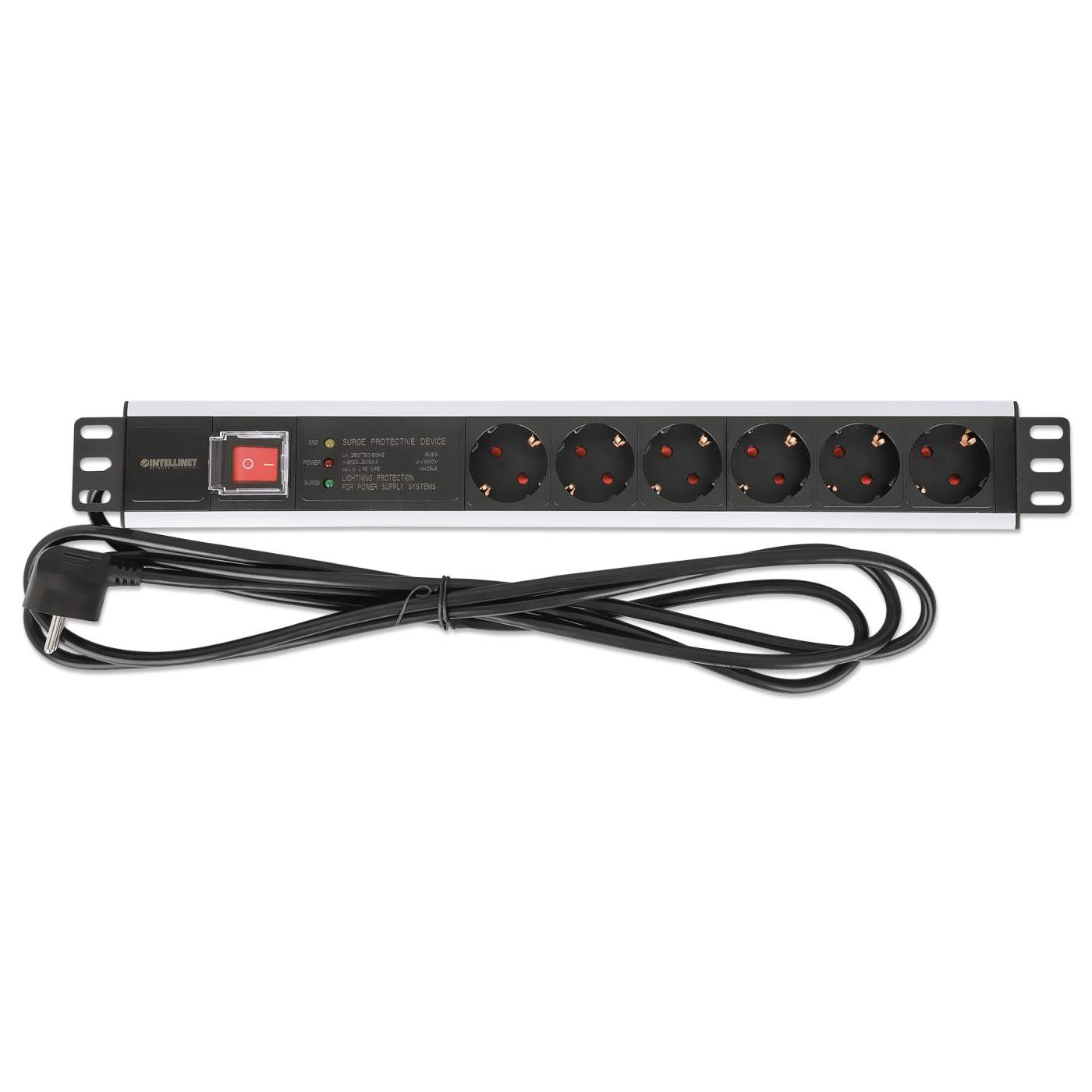 Barra multicontactos de 6 salidas para montaje en 1.5 U de rack de 19" - Enchufes Tipo Alemán Image 7