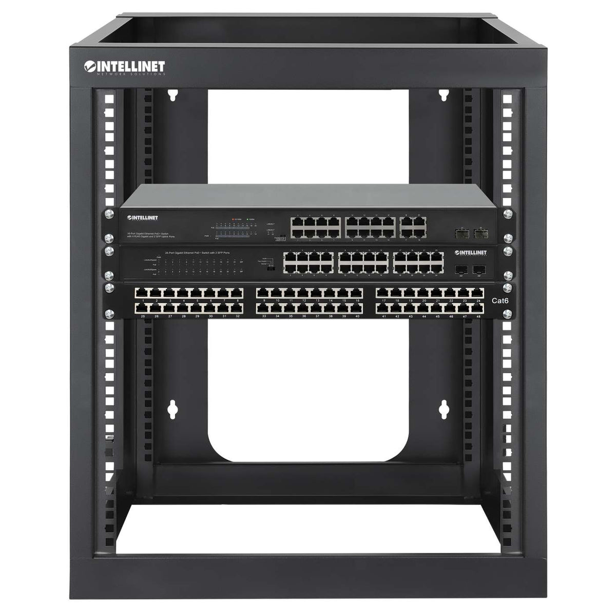 Rack abierto de 19" para montaje en pared, 4 postes, 12U Image 8