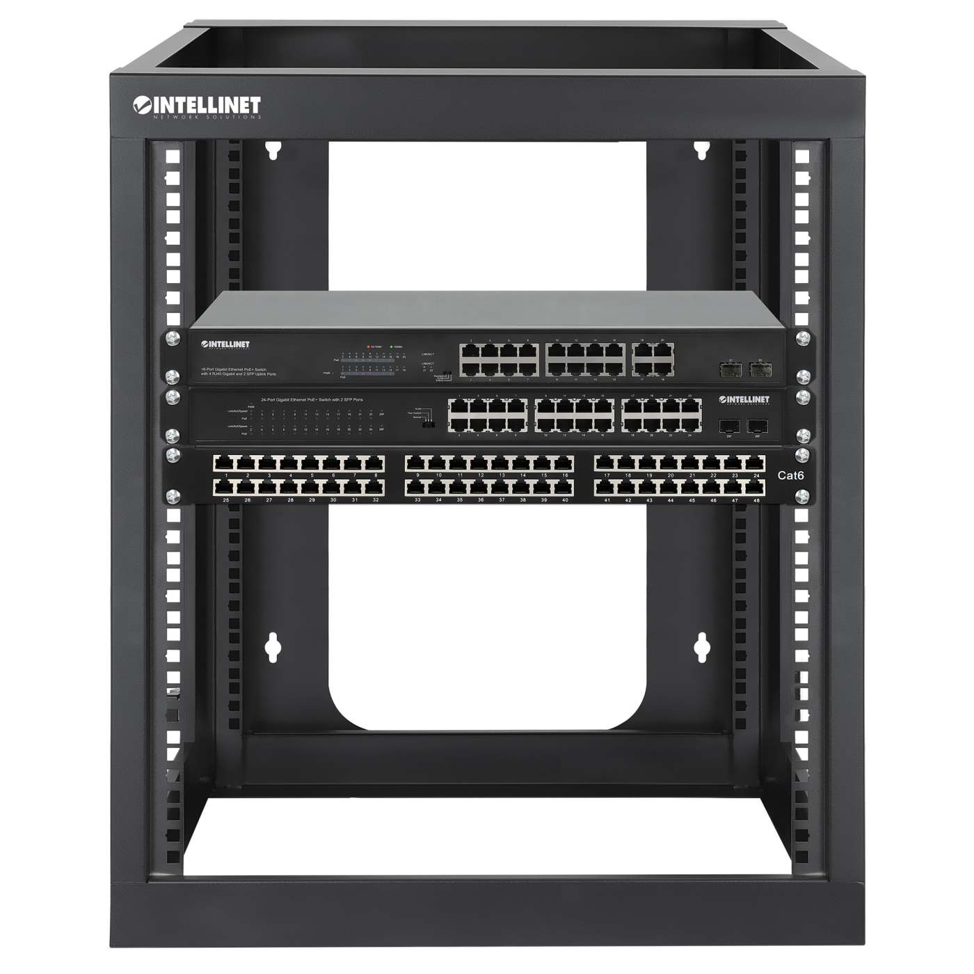 Rack abierto de 19" para montaje en pared, 4 postes, 12U Image 8