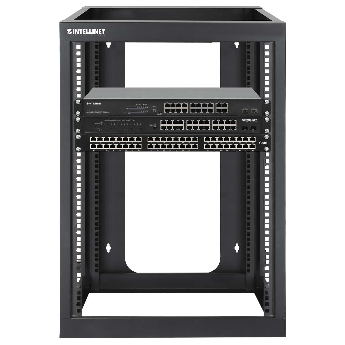 Rack abierto de 19" para montaje en pared, 4 postes, 15U Image 8