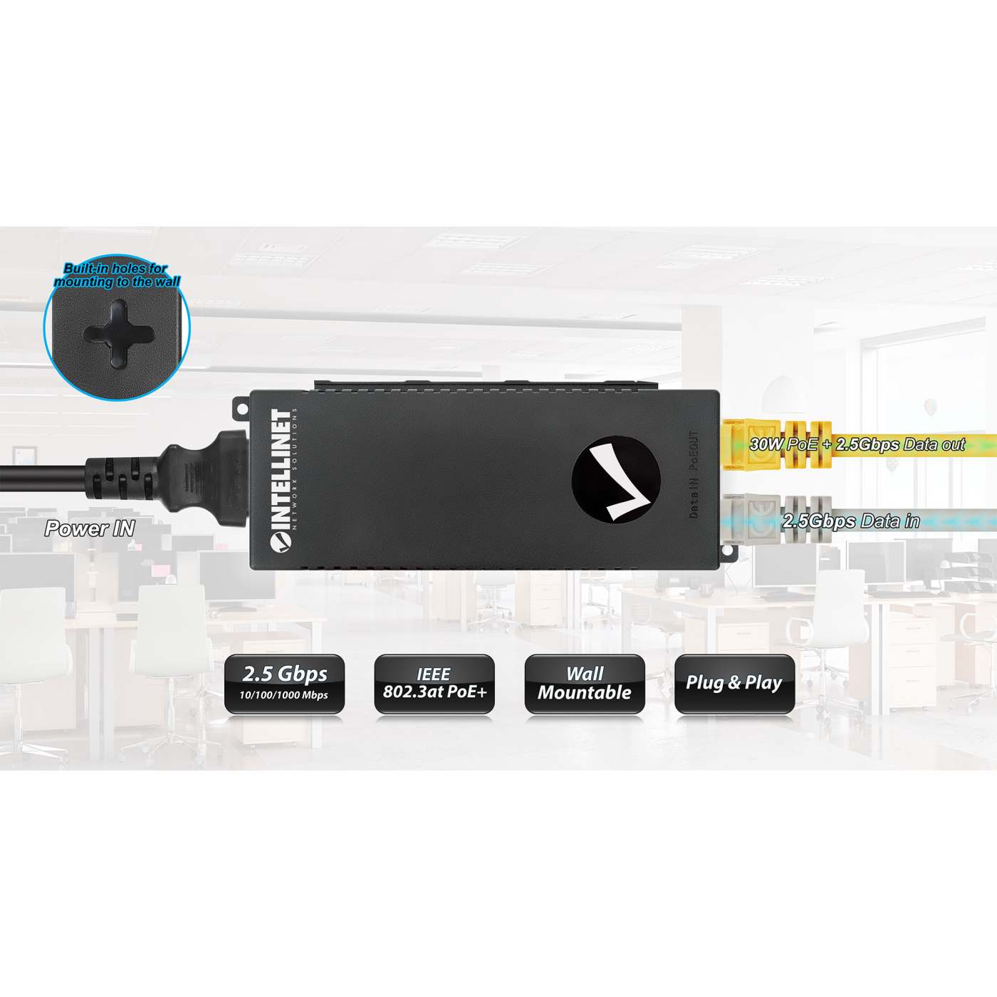 Inyector PoE+ de alta potencia 2.5G Image 9
