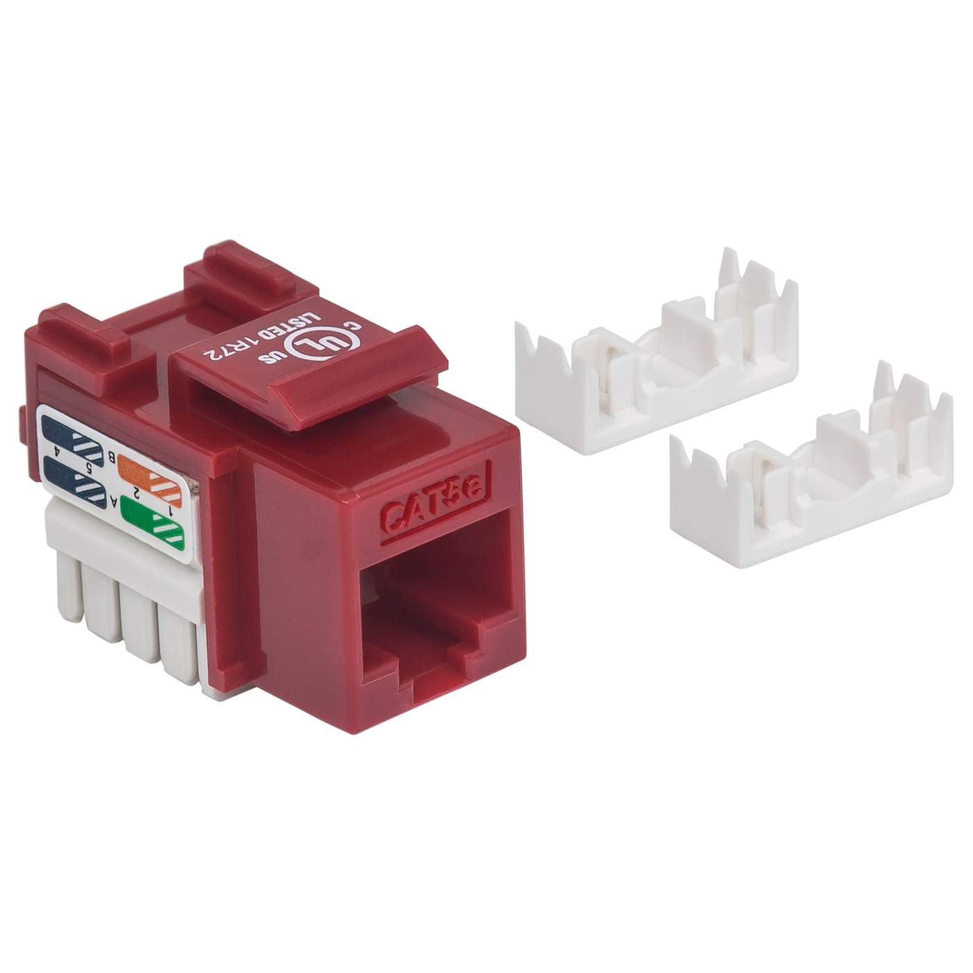 JACK RJ45 CAT5E KEYSTONE DE IMPACTO ROJO Image 3