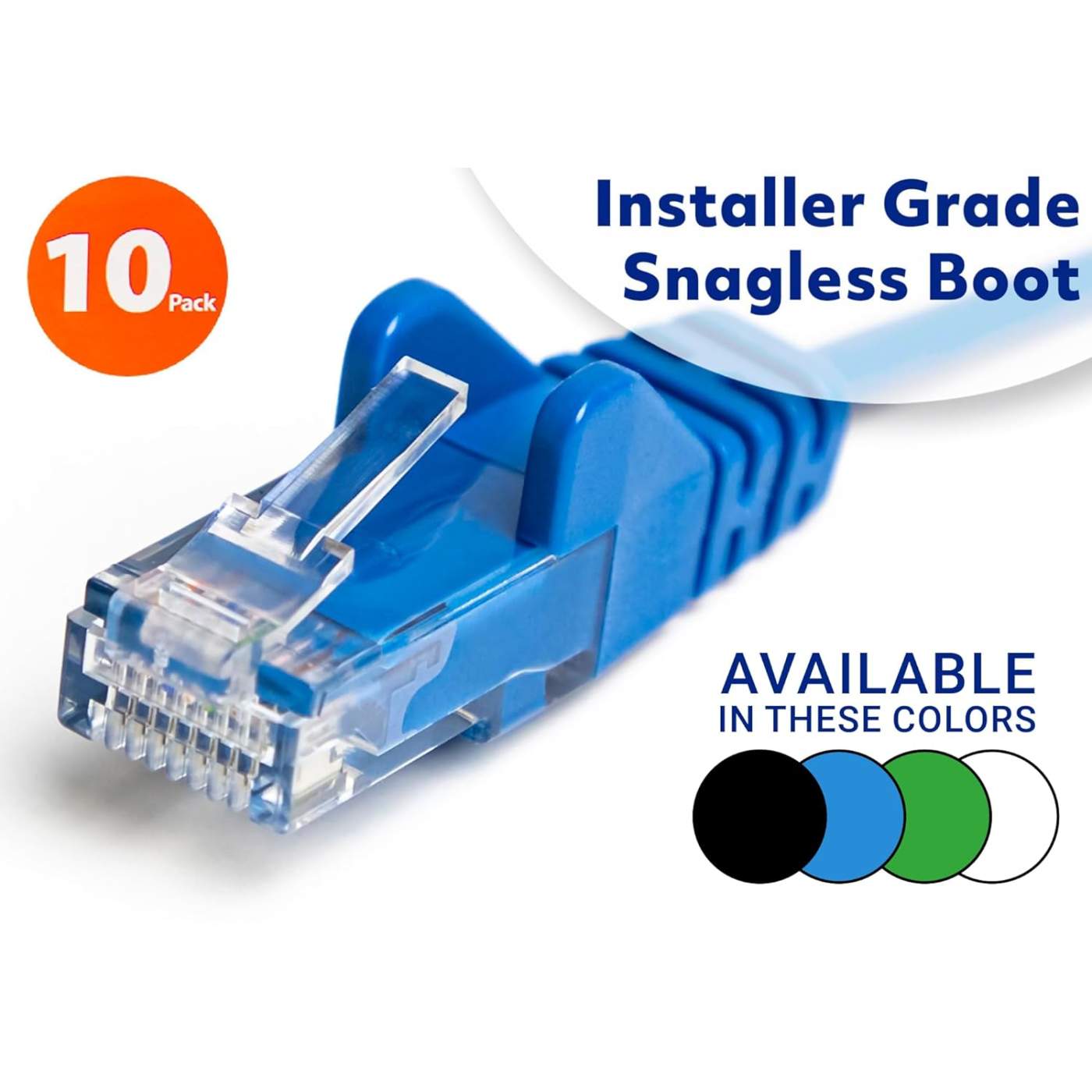 Paquete de 10 cables patch slim Cat6, 3.0 m, U/UTP, Azul Image 5