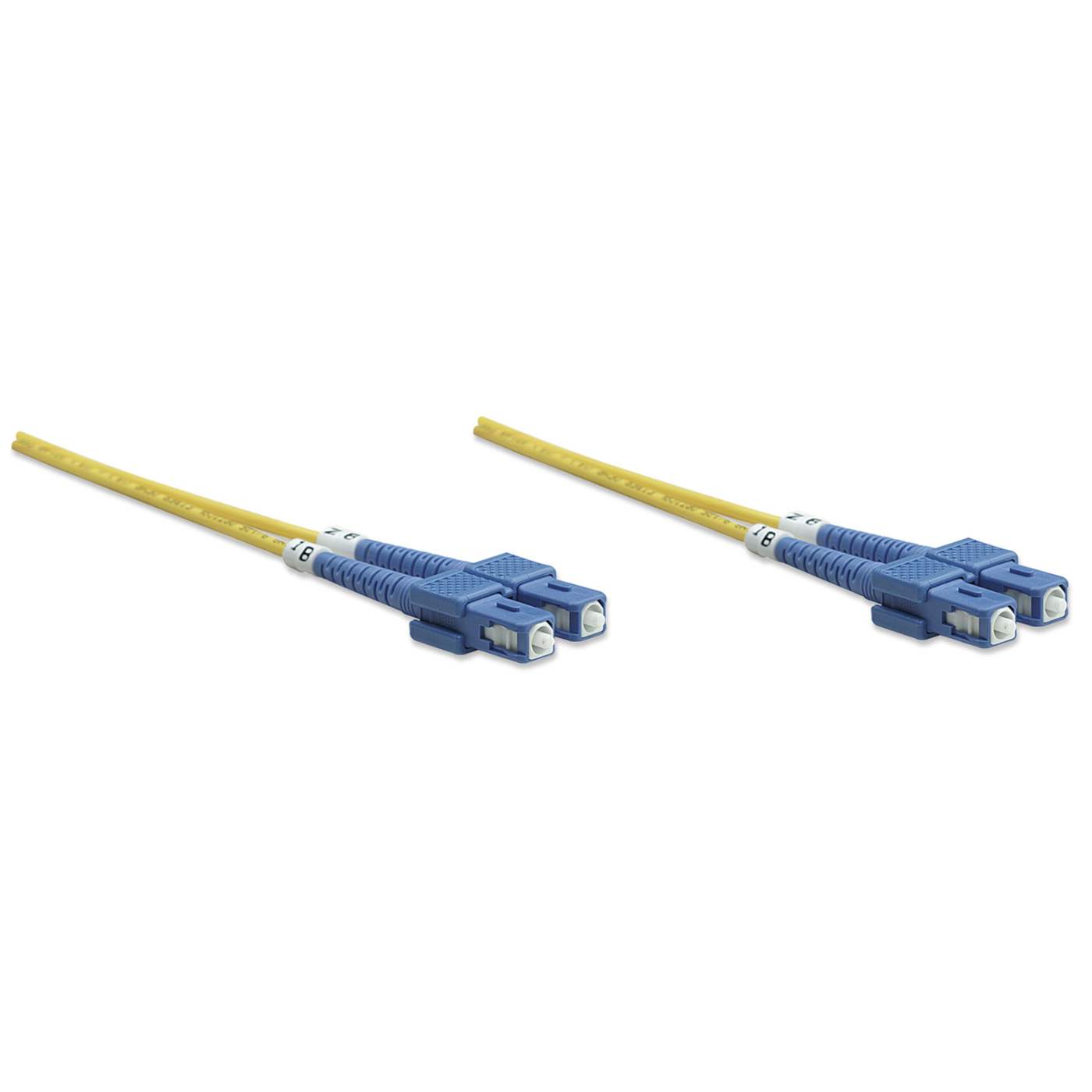 Cable de fibra óptica de 1 m SC a SC UPC, 3,0 mm, dúplex, LSZH, monomodo OS2, amarillo Image 3