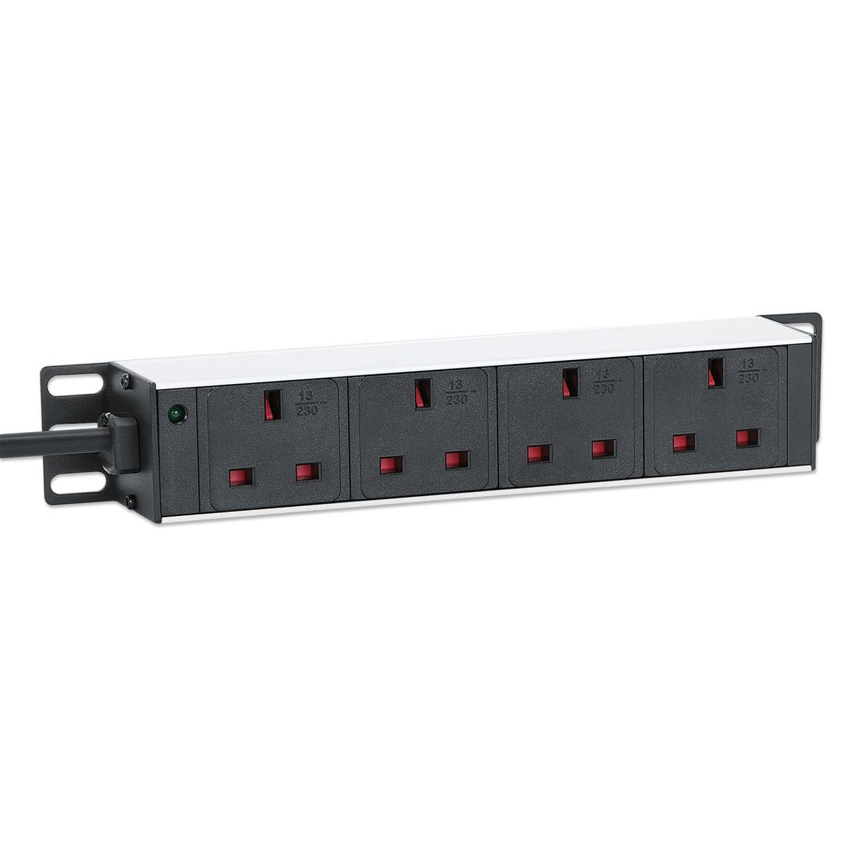 Unidad de distribución de energía (PDU) de 4 salidas para montaje en rack 1U de 10". Image 3
