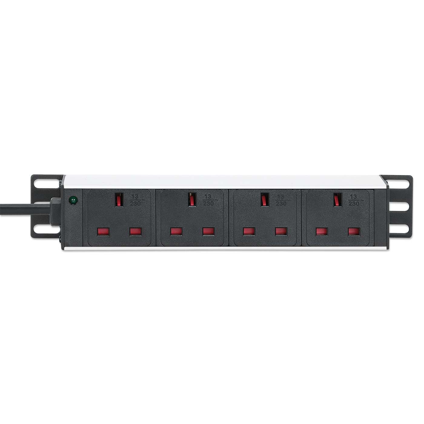 Unidad de distribución de energía (PDU) de 4 salidas para montaje en rack 1U de 10". Image 4
