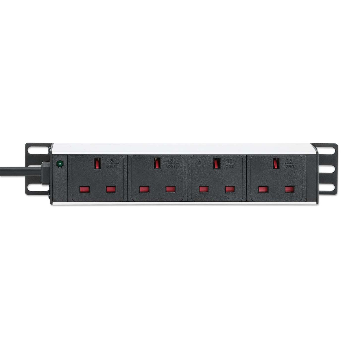 Unidad de distribución de energía (PDU) de 4 salidas para montaje en rack 1U de 10". Image 4