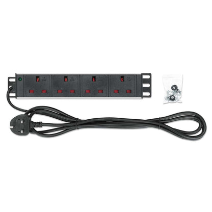 Unidad de distribución de energía (PDU) de 4 salidas para montaje en rack 1U de 10". Image 5