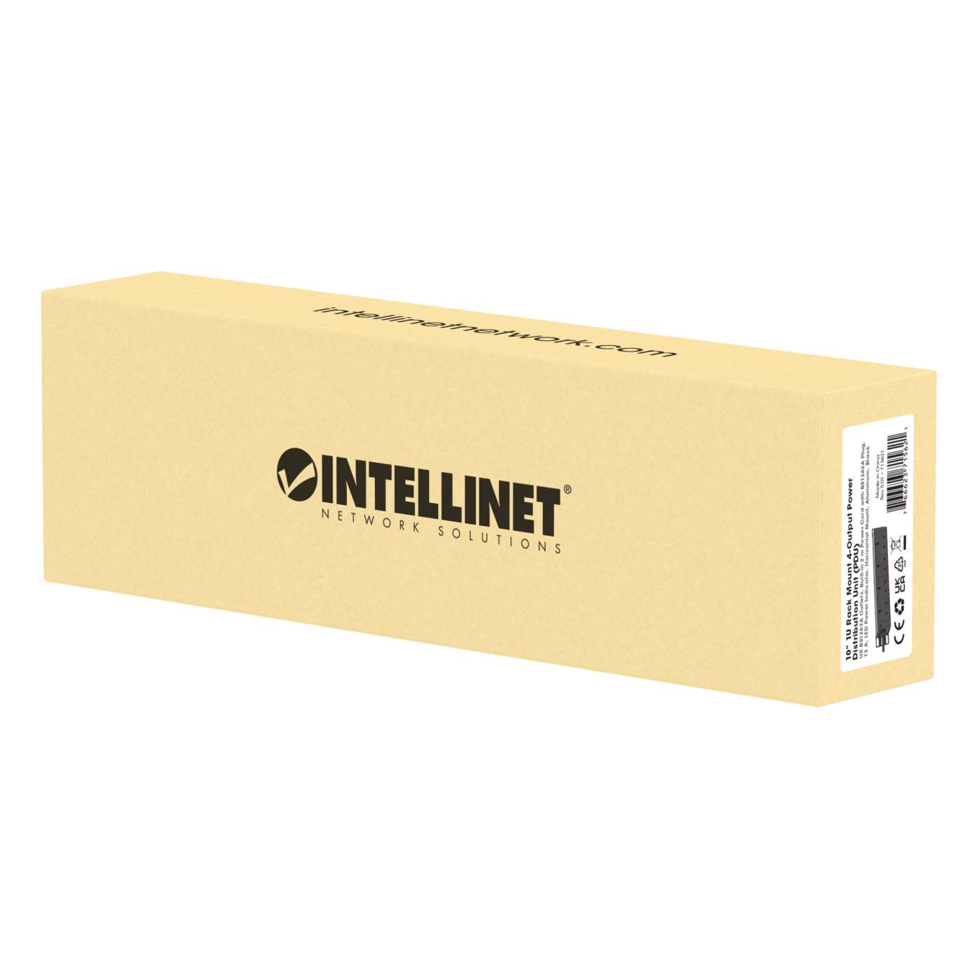 Unidad de distribución de energía (PDU) de 4 salidas para montaje en rack 1U de 10". Packaging Image 2