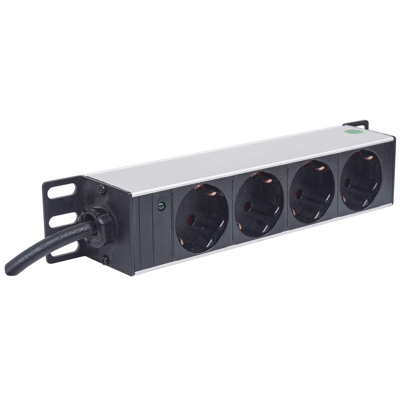 Barra multicontactos de 4 salidas para montaje en 1 U de rack de 10" - Enchufes Tipo Alemán Image 3
