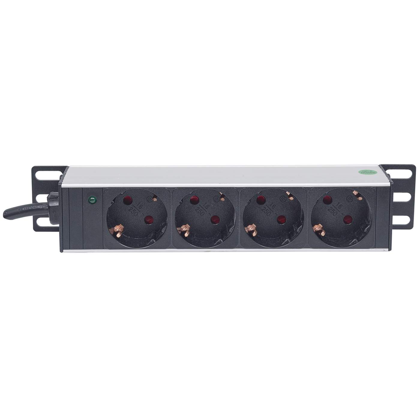 Barra multicontactos de 4 salidas para montaje en 1 U de rack de 10" - Enchufes Tipo Alemán Image 4