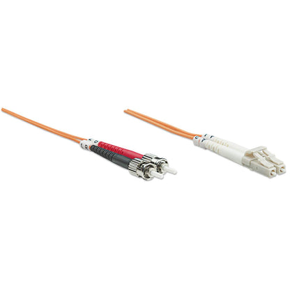 Cable de conexión de fibra óptica LC a ST UPC de 10 m, 3.0 mm, dúplex, LSZH, OM1 multimodo, naranja Image 3