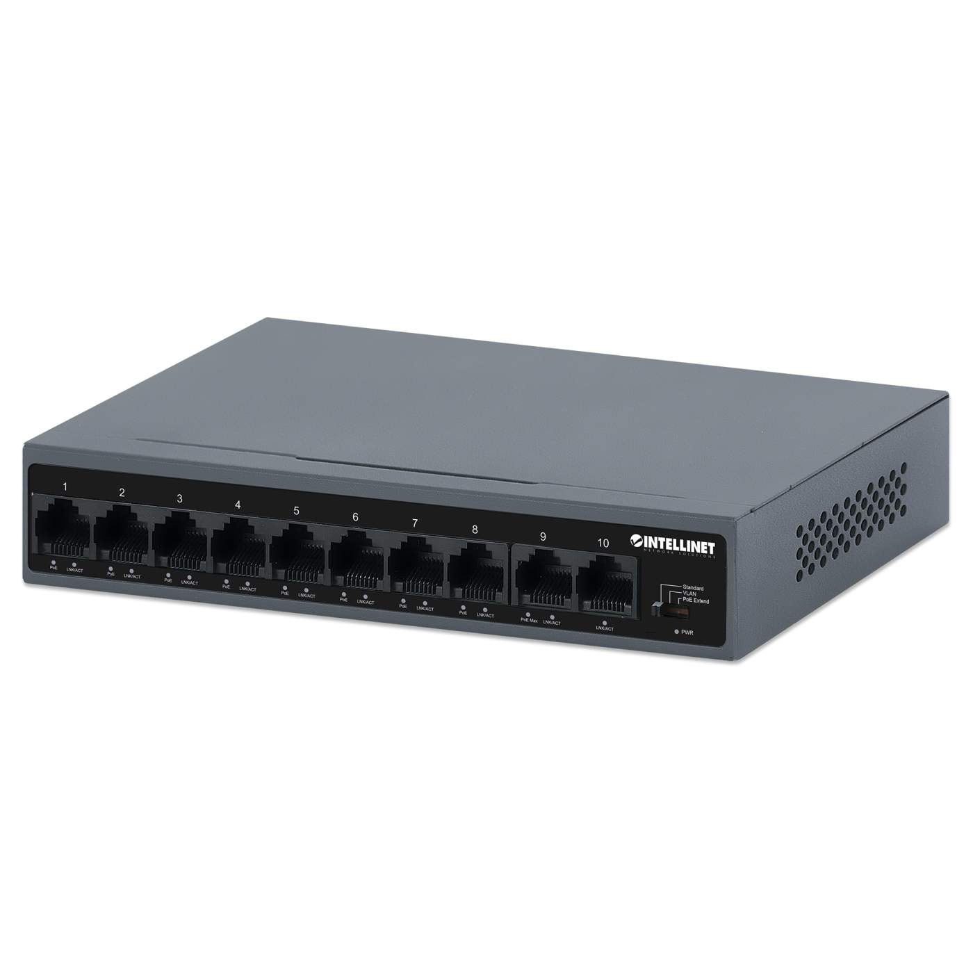 Switch PoE+ con 8 puertos Fast Ethernet y 2 enlaces ascendentes RJ-45 FE Image 1