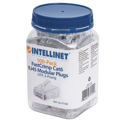 Bote de 100 Plugs RJ45 Cat6 FastCrimp Packaging Image 2