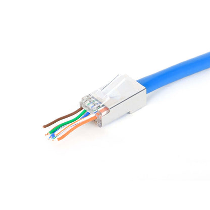 Paquete de 100 conectores Plug RJ45 FastCrimp Cat6a 10G apantallados Image 6
