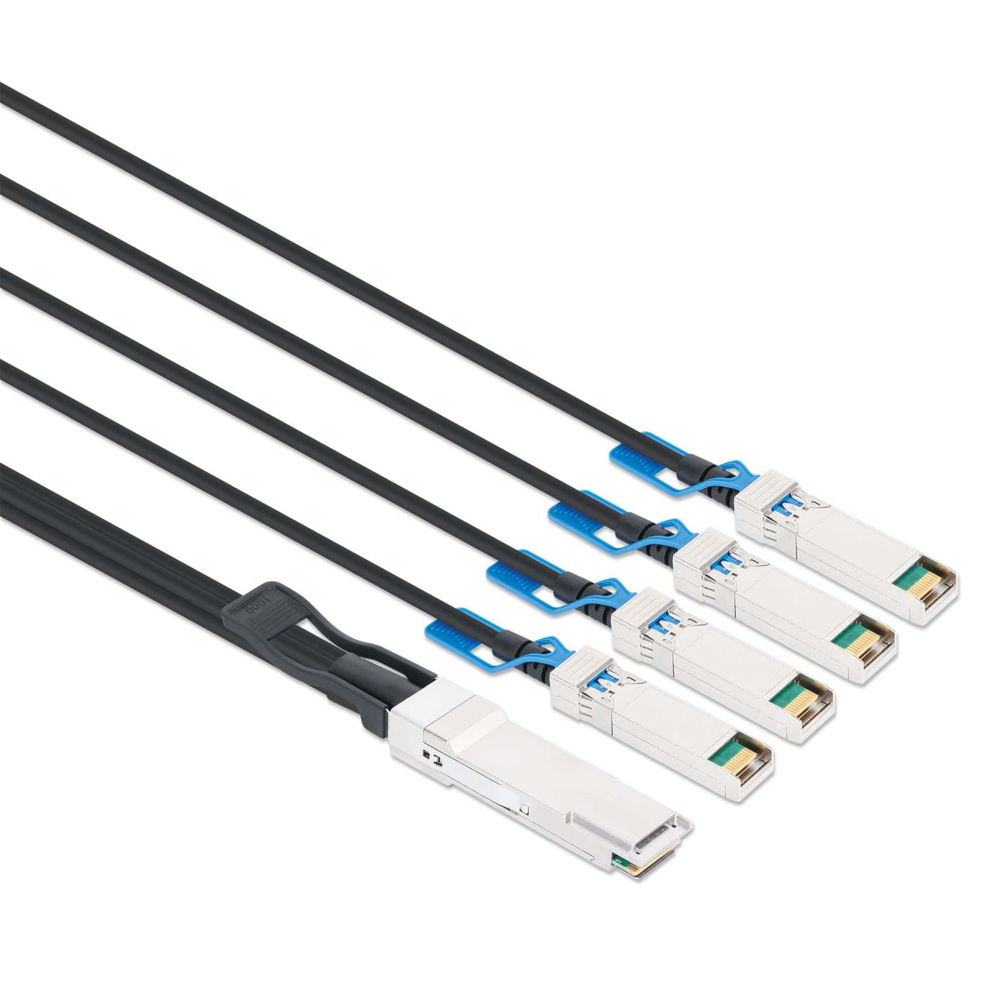 Cable de conexión DAC pasivo de 100 G QSFP28 a 4 x 25 G SFP28, 1m (3 ft) Image 2