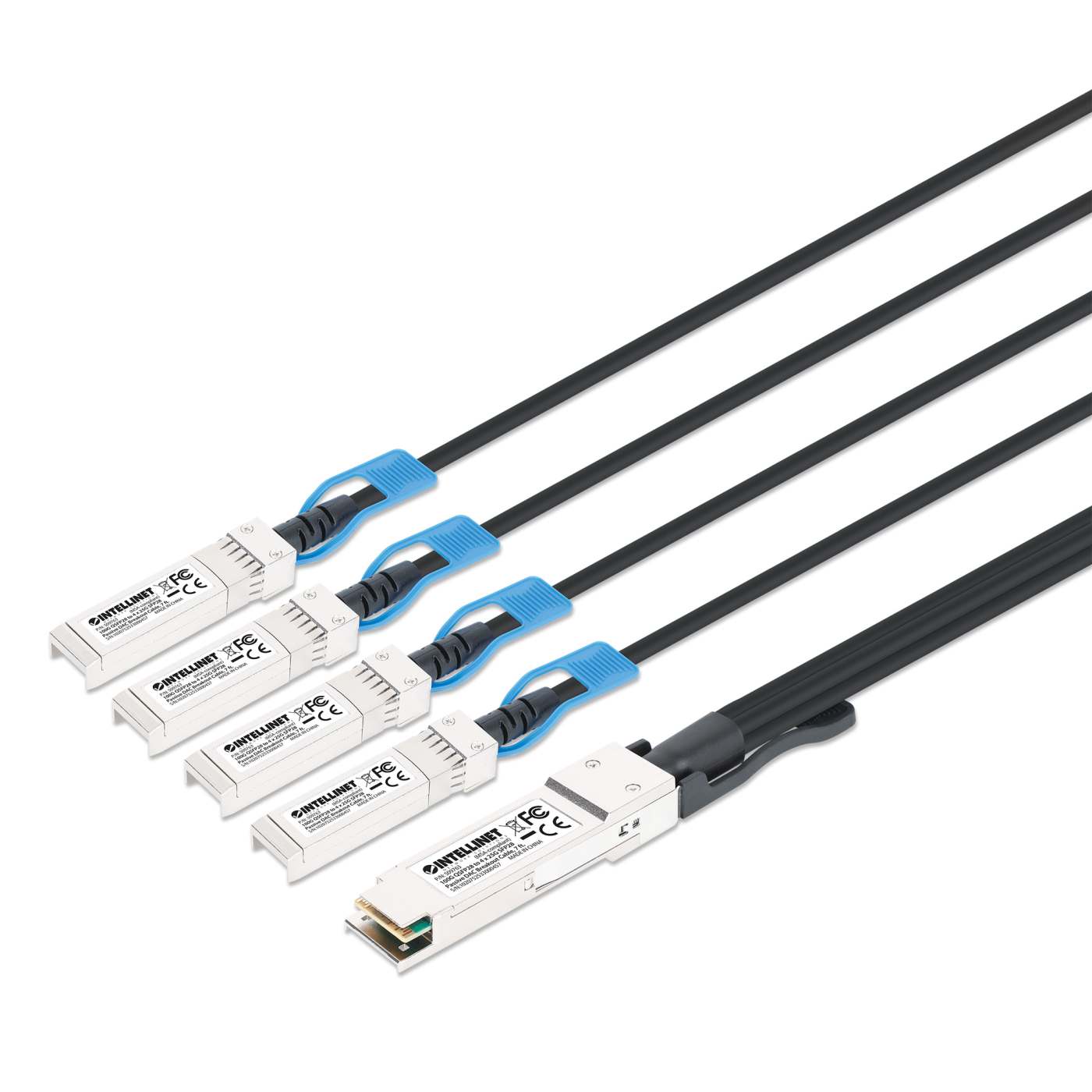 Cable de conexión DAC pasivo de 100 G QSFP28 a 4 x 25 G SFP28, 2 m, (7 ft) Image 1