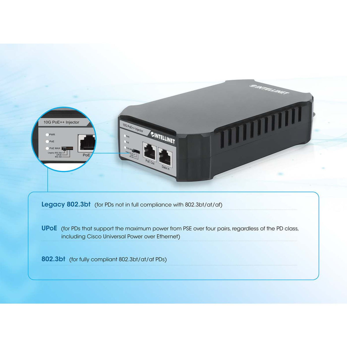 Inyector PoE++ de 10 Gb Image 12