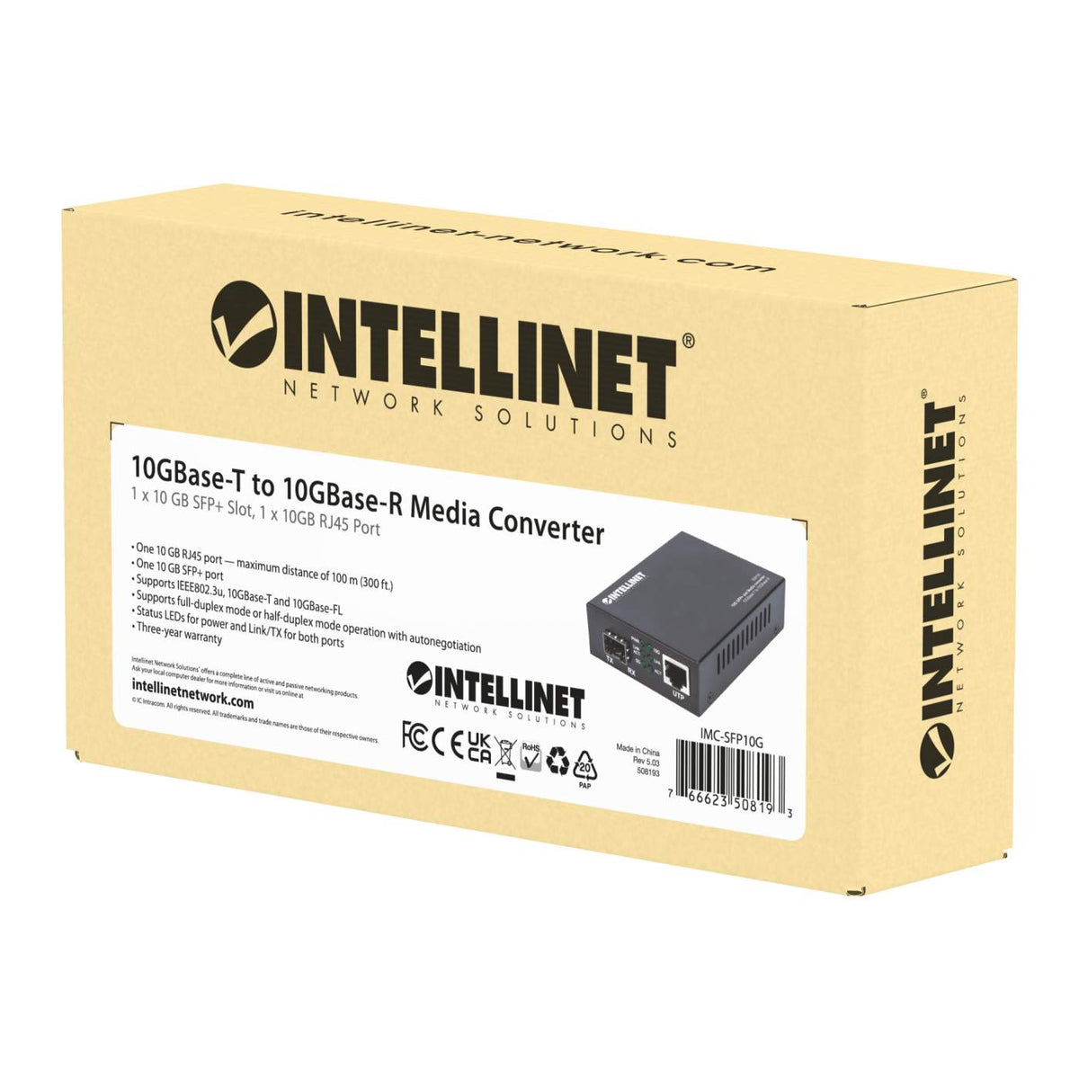 Convertidor de Medios  10 GB Base-T a 10 GB  Base-R Packaging Image 2