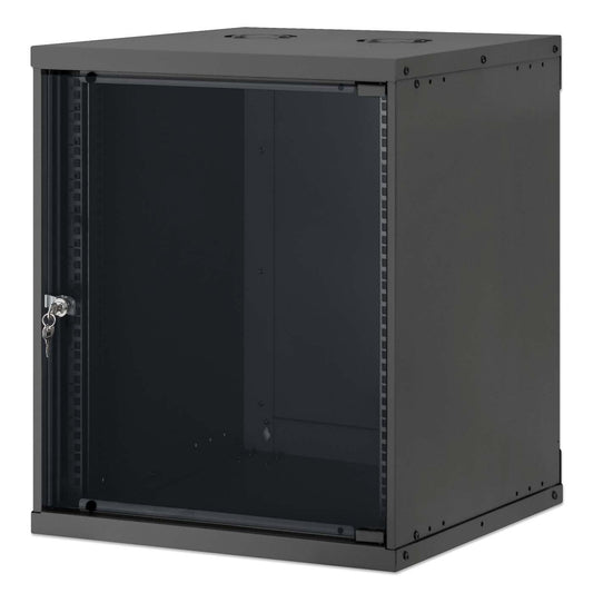 Gabinete de red de montaje en pared de 12U y 19", línea básica, 560 mm de profundidad, negro. Image 1