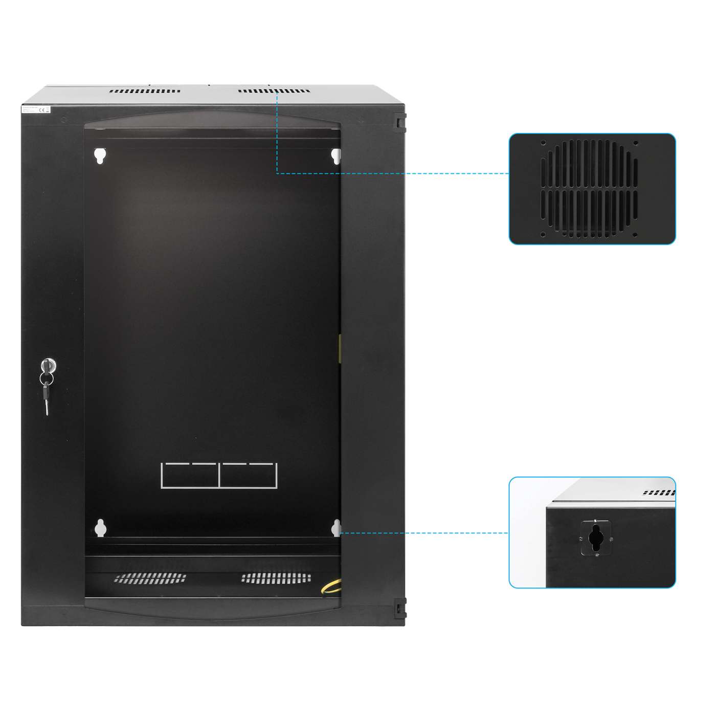 Gabinete mural abatible 19", 15U, FlatPack Image 8