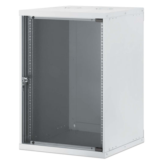 Gabinete de red para montaje en pared de 15U 19", línea básica, 560 mm de profundidad, gris Image 1