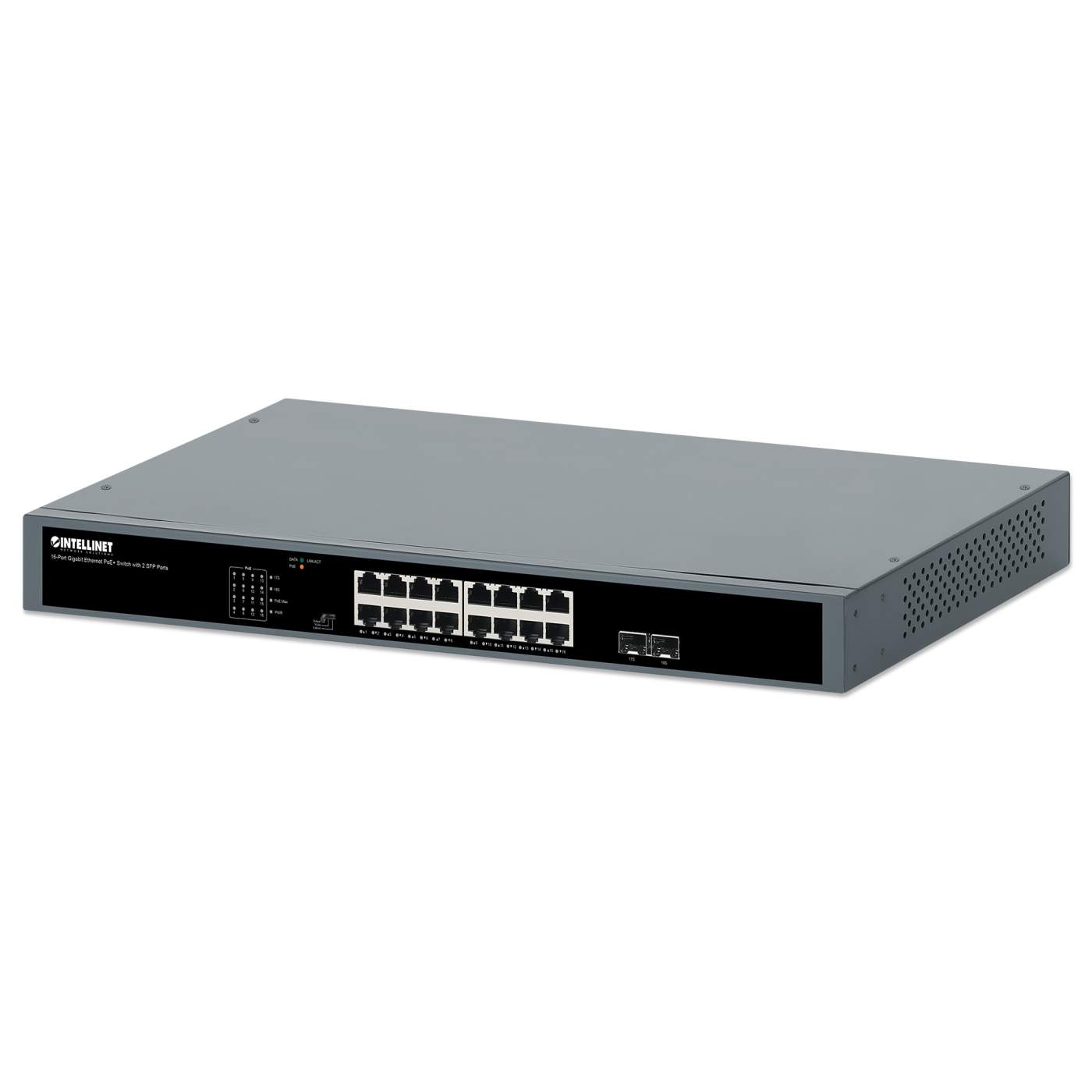 Switch PoE+ con 16 puertos Gigabit Ethernet y 2 puertos SFP Image 1