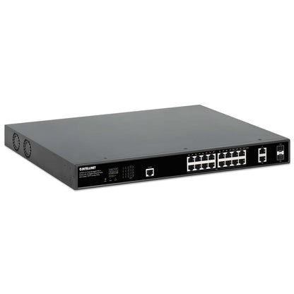 Switch PoE++ de 18 puertos L2+ totalmente gestionado con 16 puertos Gigabit Ethernet y 2 puertos combo Base-T/SFP Image 2