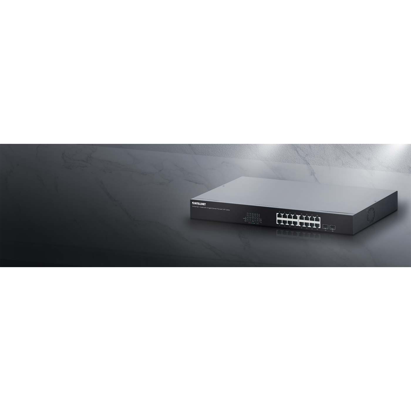 Switch PoE++ de 18 puertos con 16 puertos Gigabit Ethernet y 2 enlaces ascendentes SFP Image 7