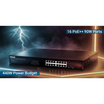 Switch PoE++ de 18 puertos con 16 puertos Gigabit Ethernet y 2 enlaces ascendentes SFP Image 8