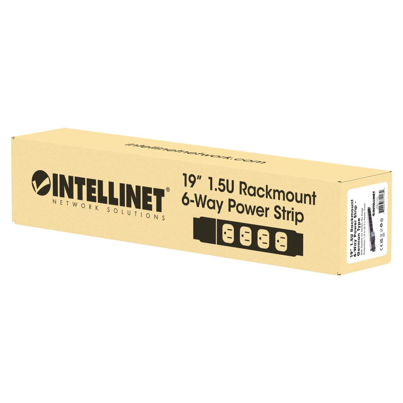 Barra multicontactos de 6 salidas para montaje en 1.5 U de rack de 19" - Enchufes Tipo Alemán  Packaging Image 2