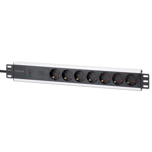 Barra multicontactos de 7 salidas para montaje en 1.5 U de rack de 19" - Enchufes Tipo Alemán Image 1