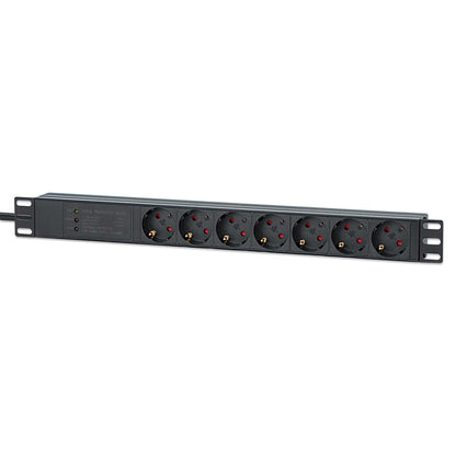 Unidad de distribución de energía (PDU) de 7 salidas para montaje en rack de 19" 1U / Protector de sobretensiones Image 1