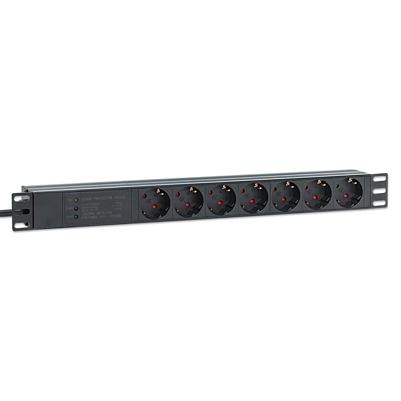 Unidad de distribución de energía (PDU) de 7 salidas para montaje en rack de 19" 1U / Protector de sobretensiones Image 3