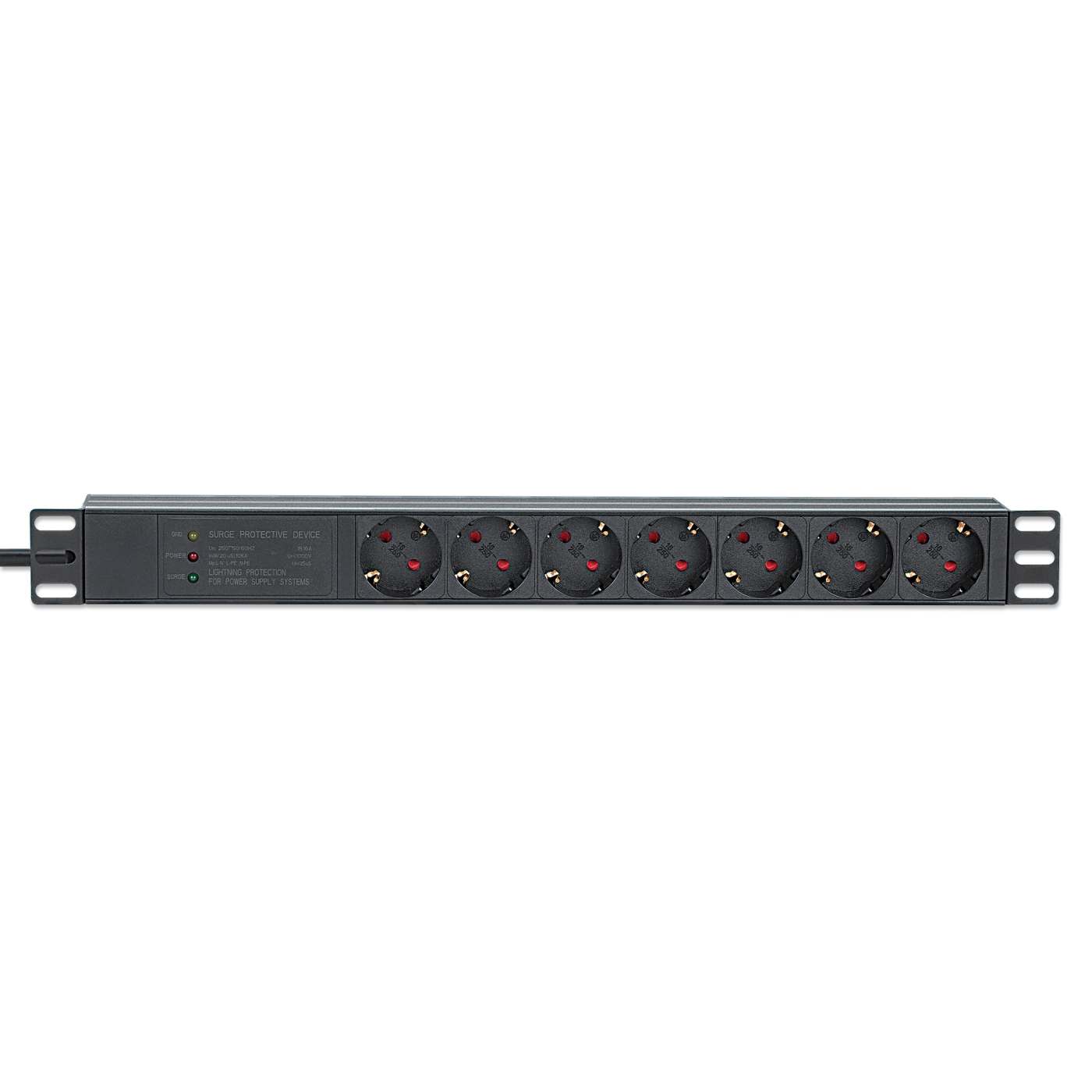 Unidad de distribución de energía (PDU) de 7 salidas para montaje en rack de 19" 1U / Protector de sobretensiones Image 4