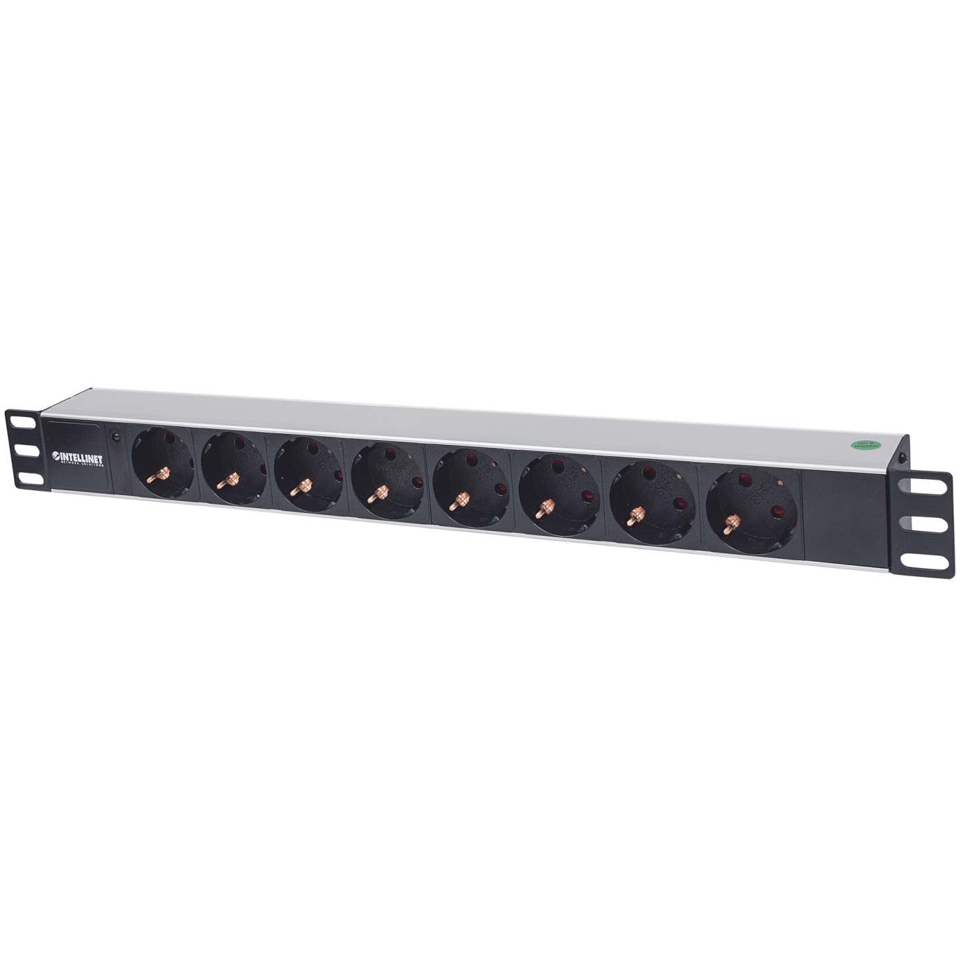 Barra multicontactos de 8 salidas para montaje en 1U de rack de 19" - Enchufes Tipo Aleman Image 1