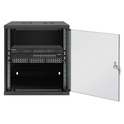 Gabinete de red básico para montaje en pared 19",  12U, 400 mm. Profundidad, negro Image 4