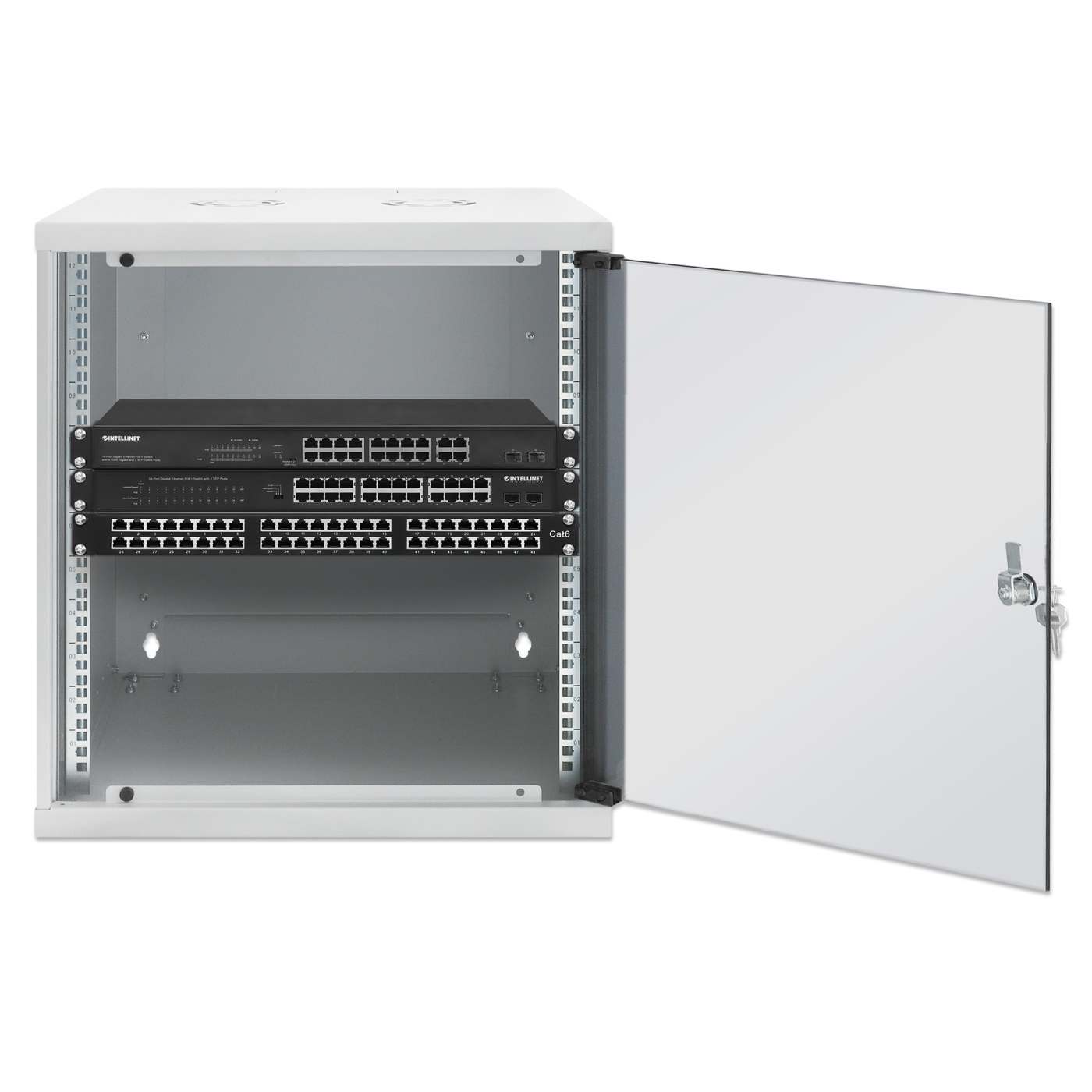 Programa básico de Gabinete de Pared de 19", 12 U, 400 mm, Profundo, Gris Image 4