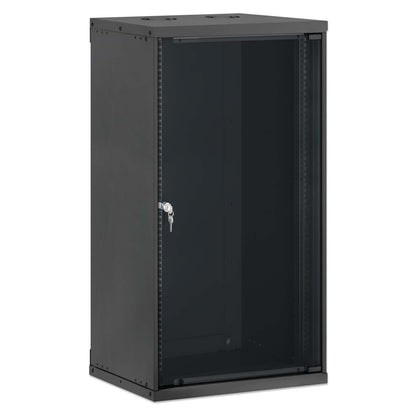 Gabinete de red básico para montaje en pared 19",  20U, 400 mm. Profundidad, Negro Image 2