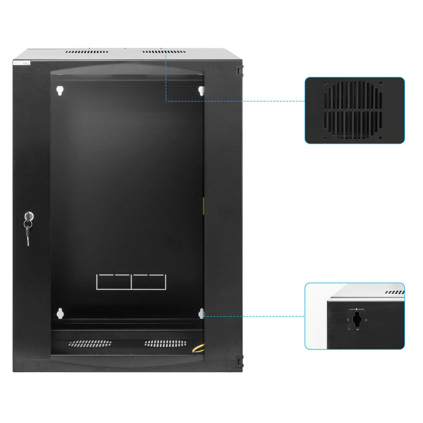 Gabinete de 19" para montaje en muro con doble sección Image 7
