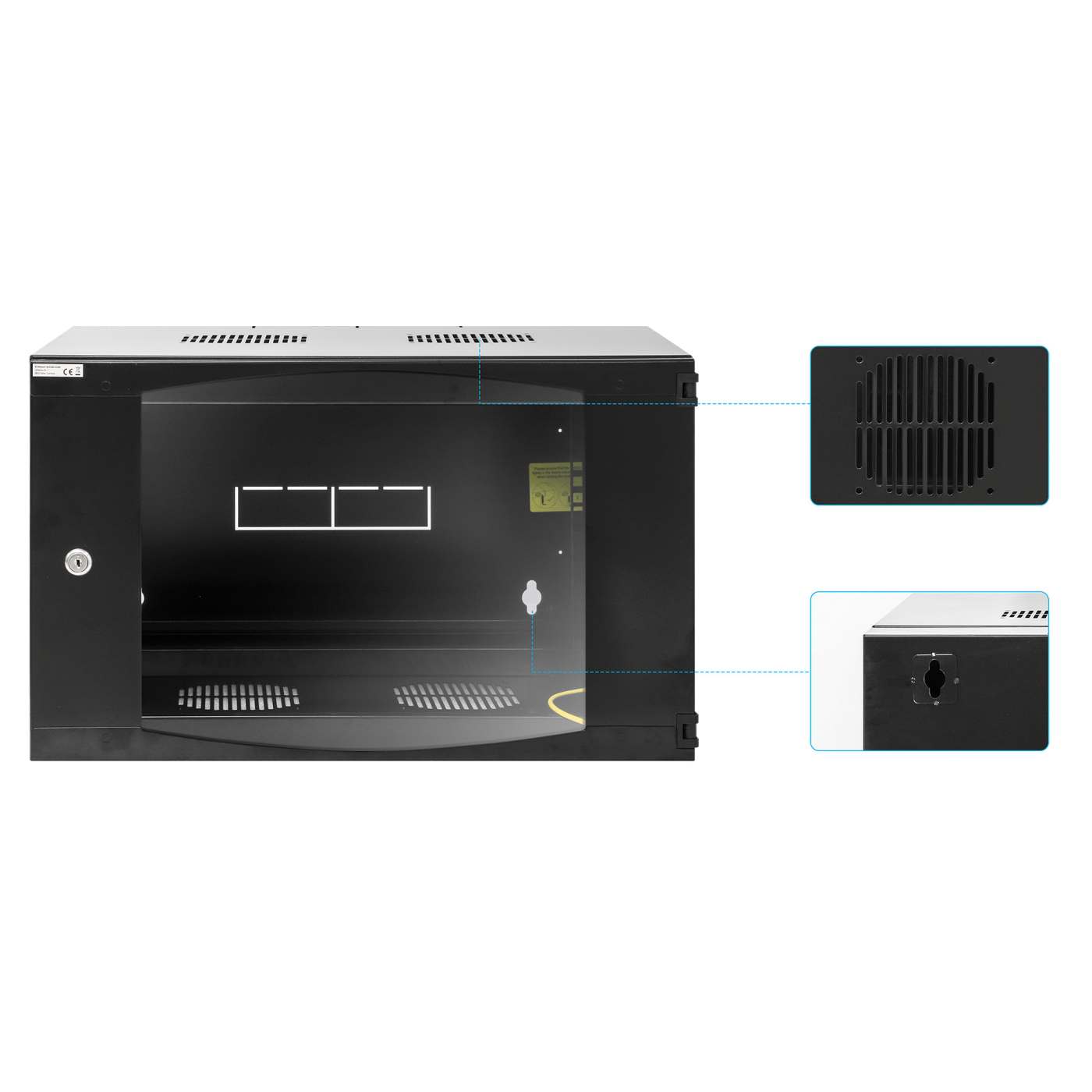 19in. Wallmount 6U 540*450 Steel Black Image 8