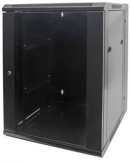 Gabinete mural abatible 19", 9U, Ensamblado Image 1