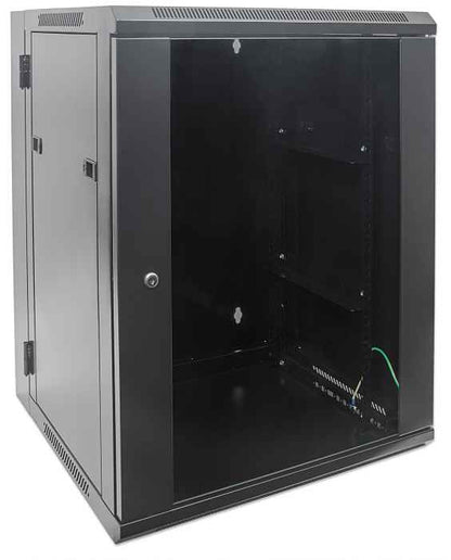 Gabinete mural abatible 19", 9U, Ensamblado Image 2