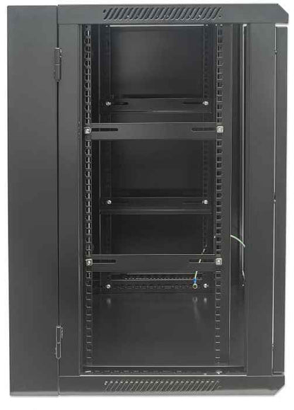 Gabinete mural abatible 19", 9U, Ensamblado Image 4