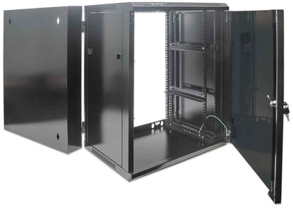 Gabinete mural abatible 19", 9U, Ensamblado Image 7