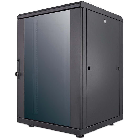 Armario de red de 19", 16U, 600 (profundidad) x 600 (anchura) x 878 (altura) mm, negro Image 1