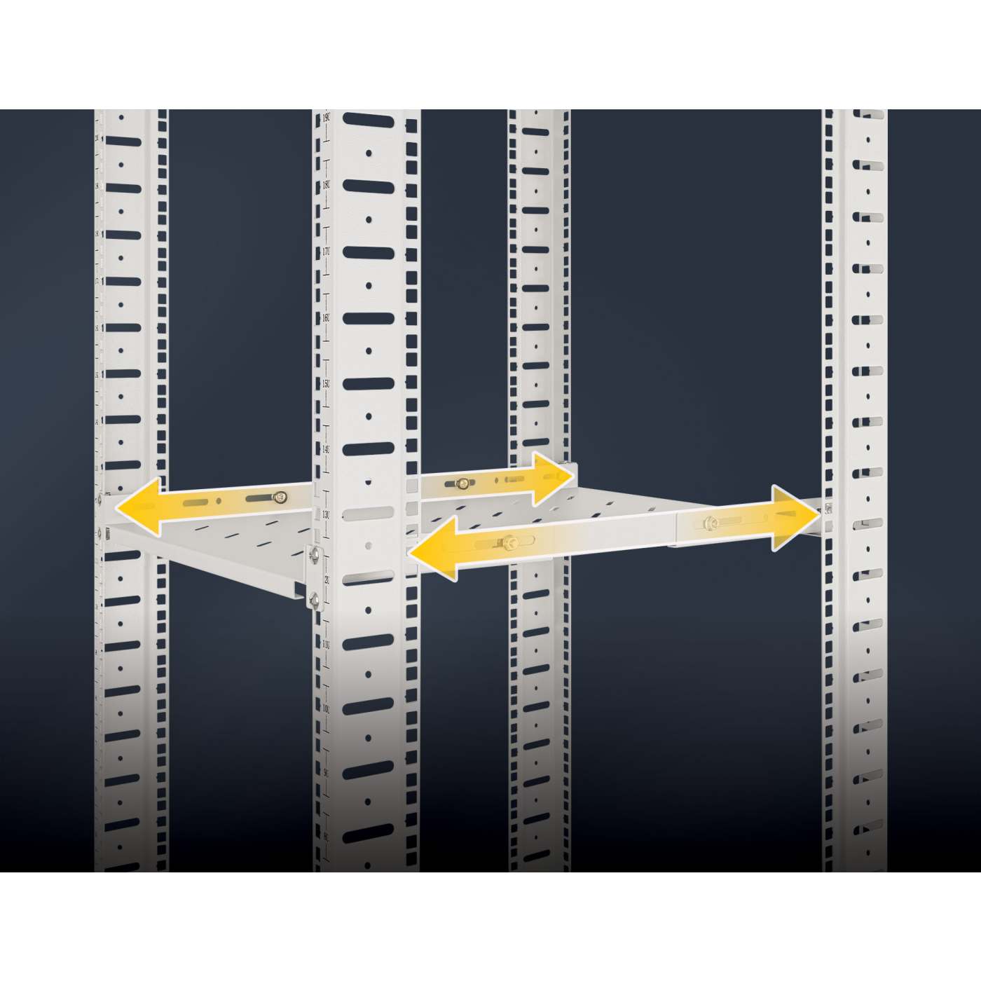 Charola fija de 19" con rieles variables para montaje Image 5